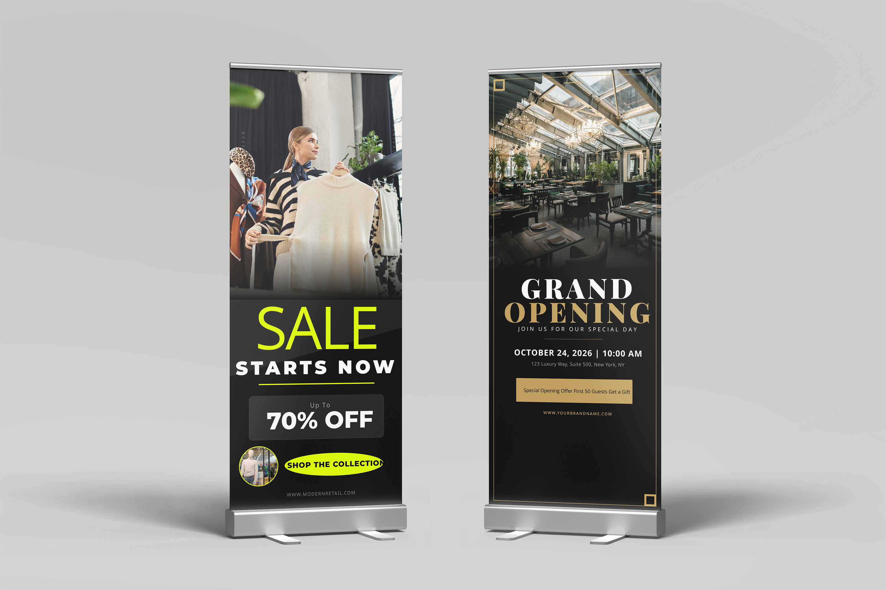Retractable Banner Stand (33" × 81")