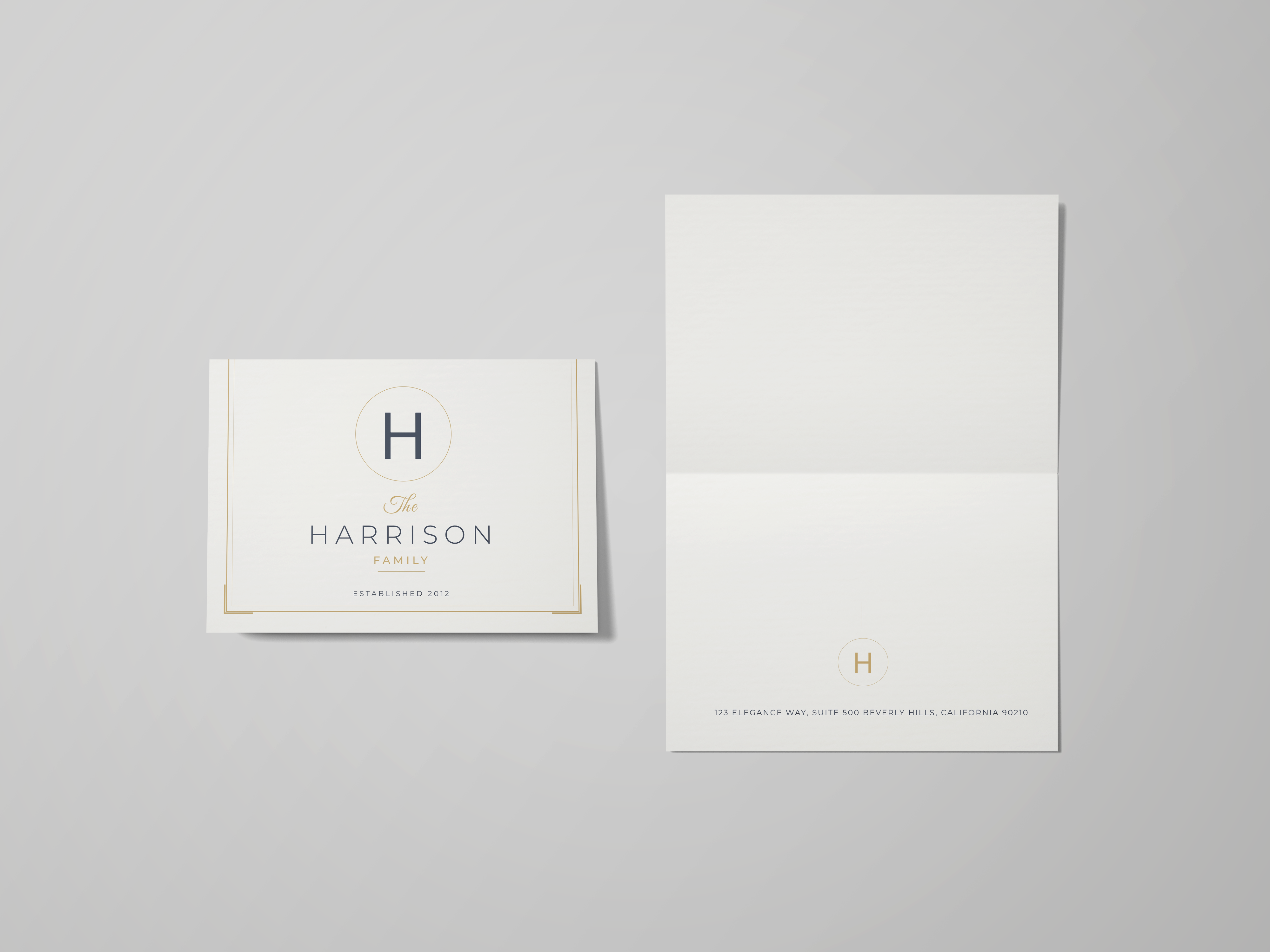 Folded Thank You Card  2 Sided Printing (5.5" × 4.25")